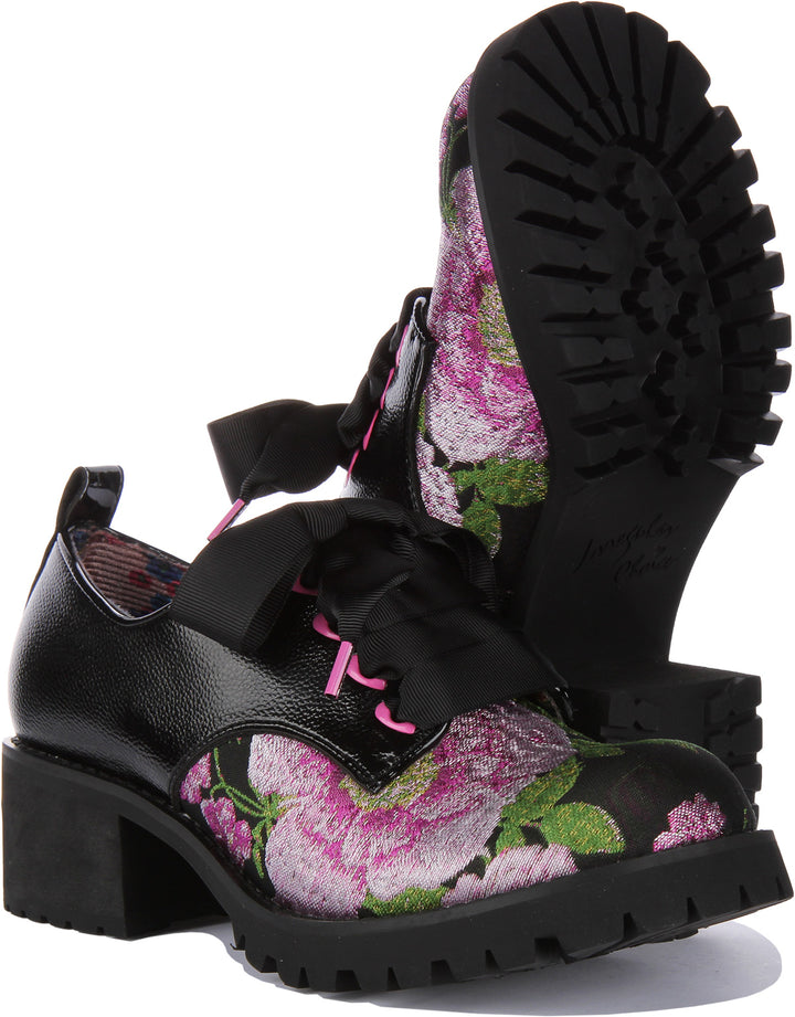 Irregular Choice On Your Mind In Black Floral For Women
