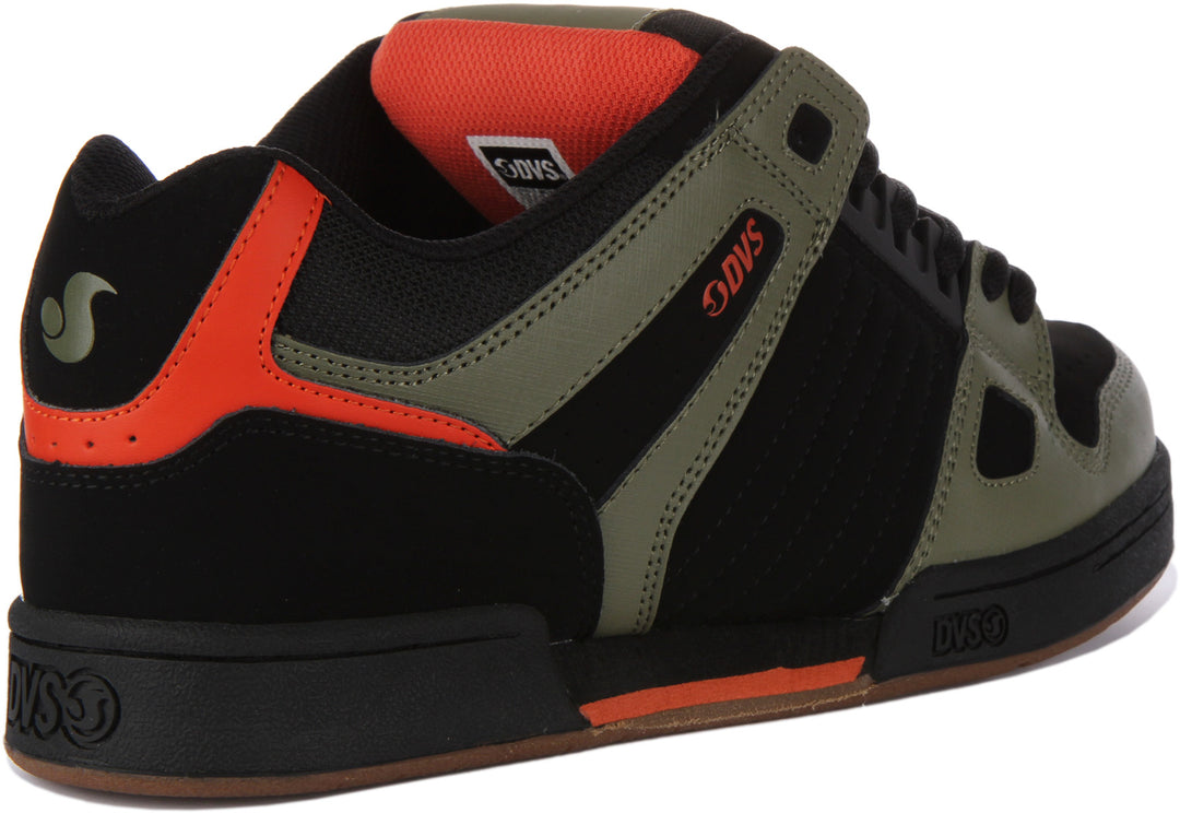 Mens DVS Celsius Skate Shoe - Black / Orange / Blue