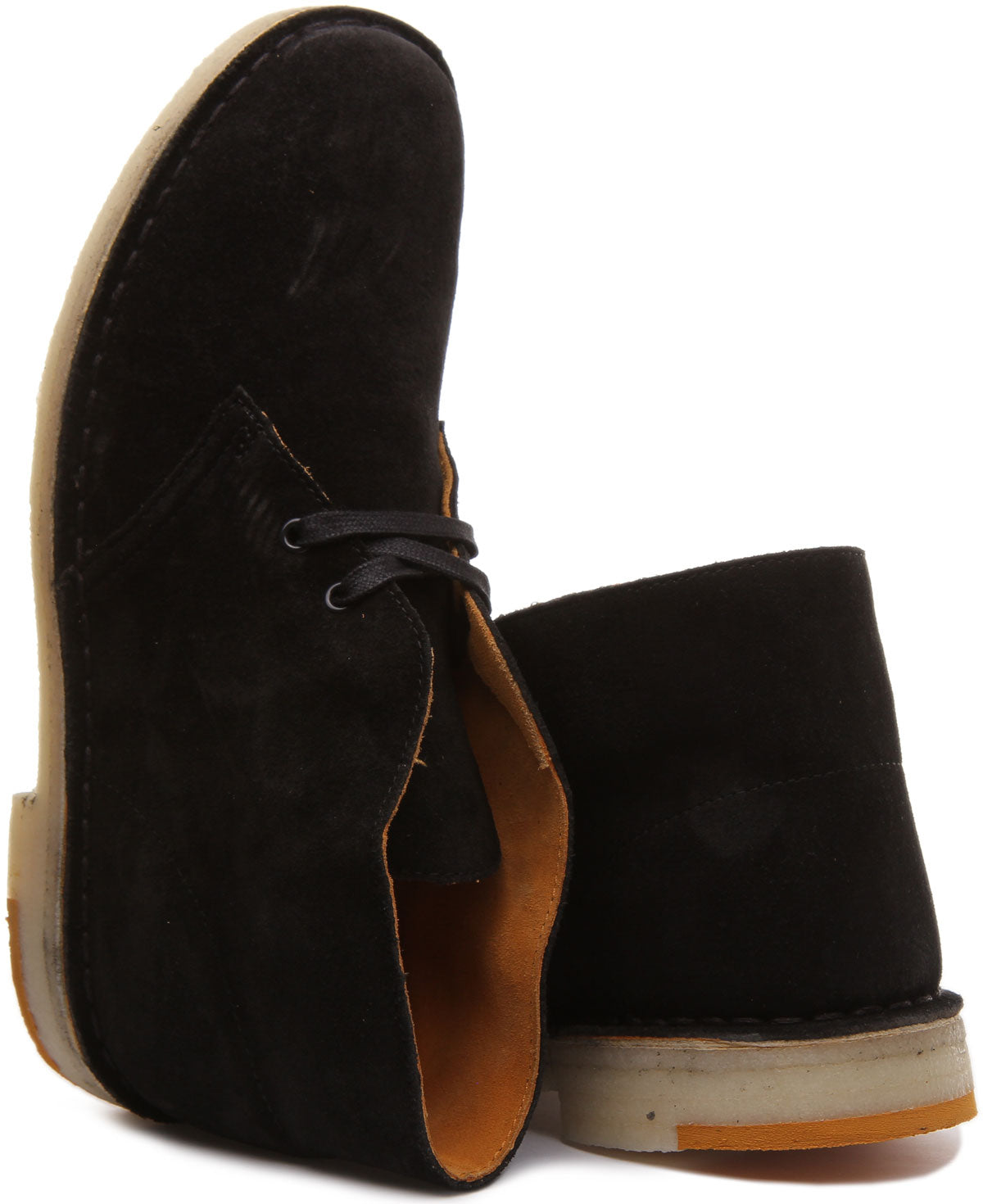 Clarks black suede desert deals boots mens