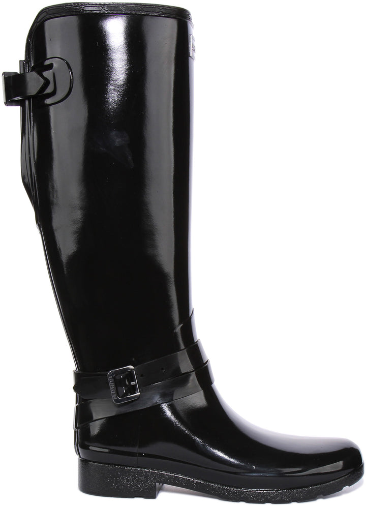 Hunter Refined Tall In Black Patent For Women