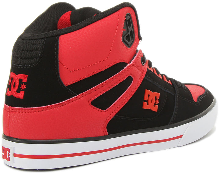 Dc Shoes Pure High Top In Black Red For Men