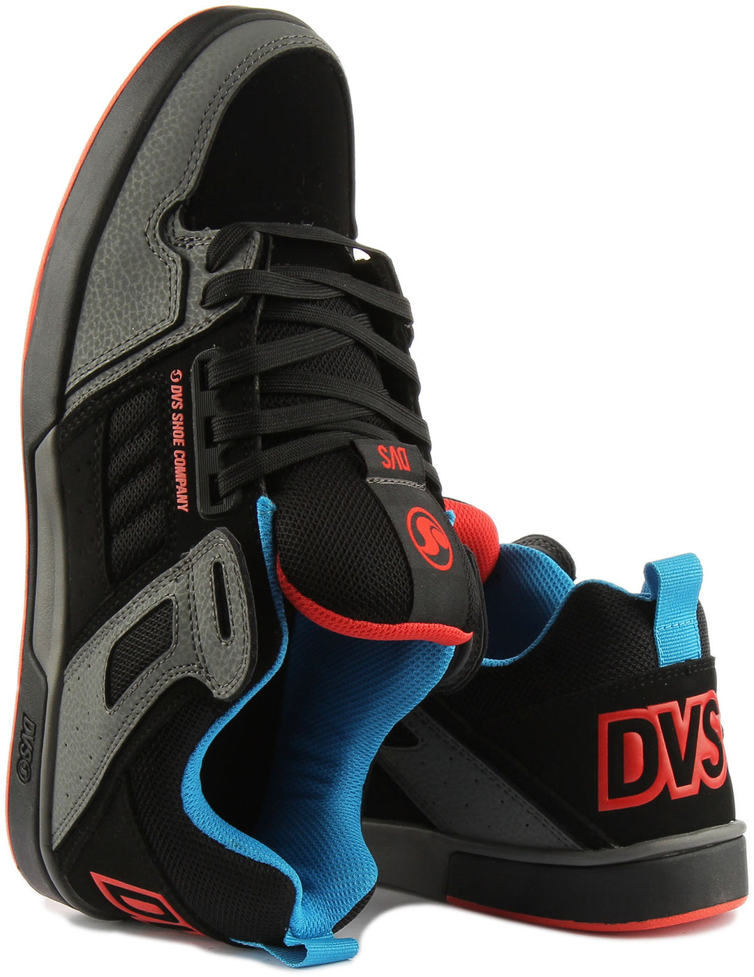  DVS Comanche 2.0 + Baskets à lacets en nubuck synthétique pour hommes en noir rouge