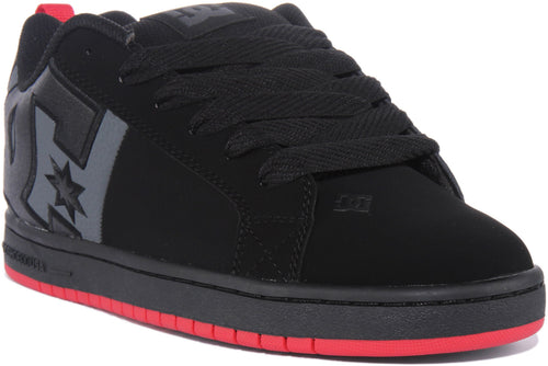 DC Shoes Court Graffik Baskets à lacets pour hommes en noir rouge