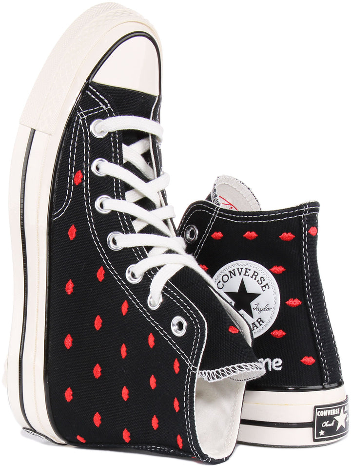 Converse Chuck 70 Lips A01600C In Black Red For Women