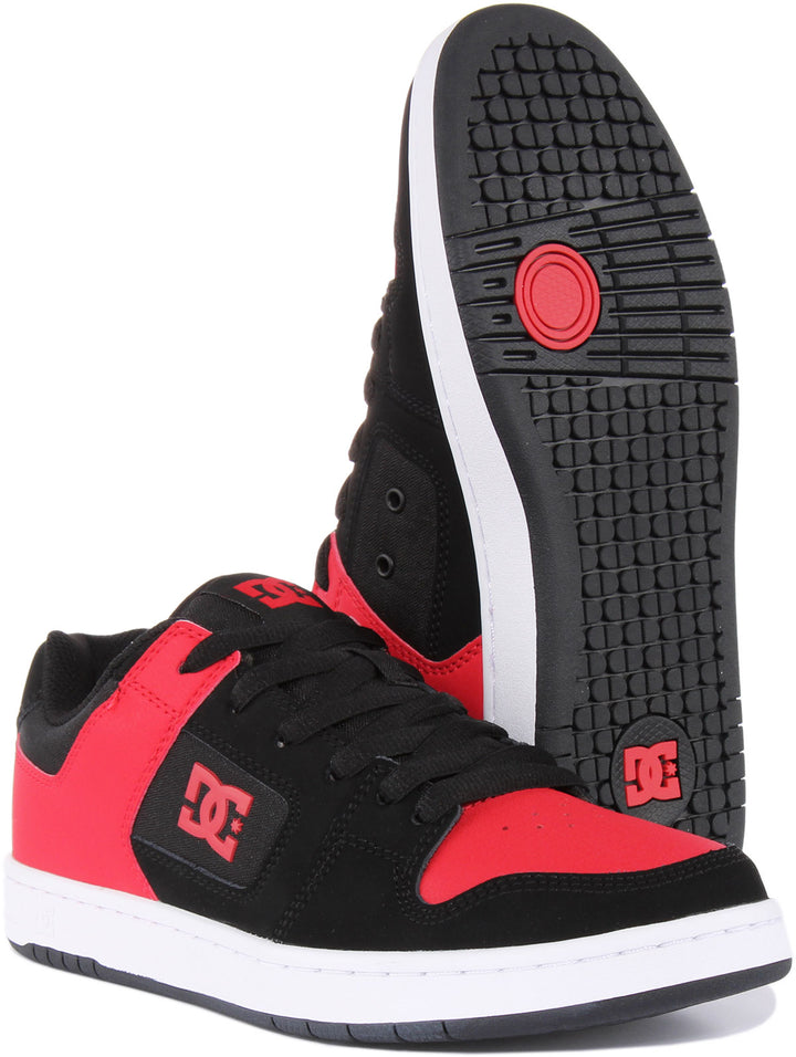 DC Shoes Manteca 4 Baskets à lacets pour hommes en noir rouge