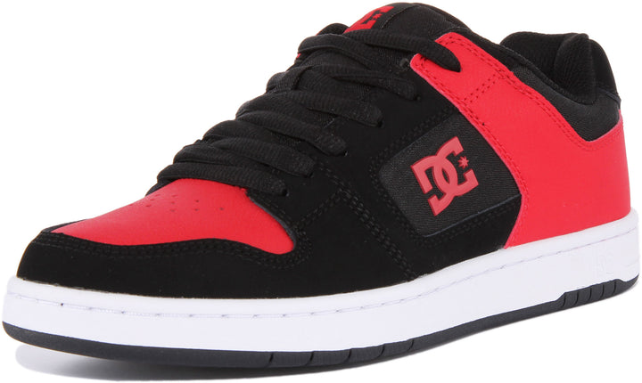 DC Shoes Manteca 4 Baskets à lacets pour hommes en noir rouge