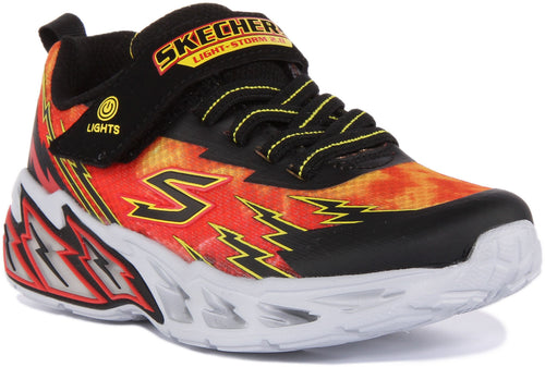 Skechers Light Storm 2.0 Zapatillas de malla sintética con luz para niños en rojo marino