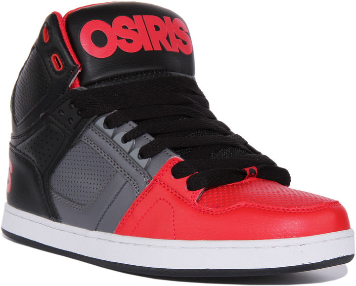 Osiris NYC 83 Clk Zapatillas de deporte con cordones para hombre en negro rojo