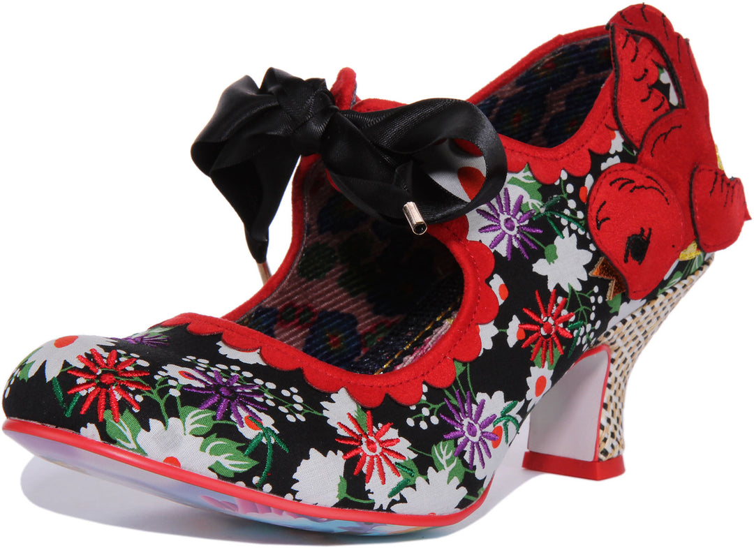 Irregular Choice Swoop Me Up In Black Red For Women
