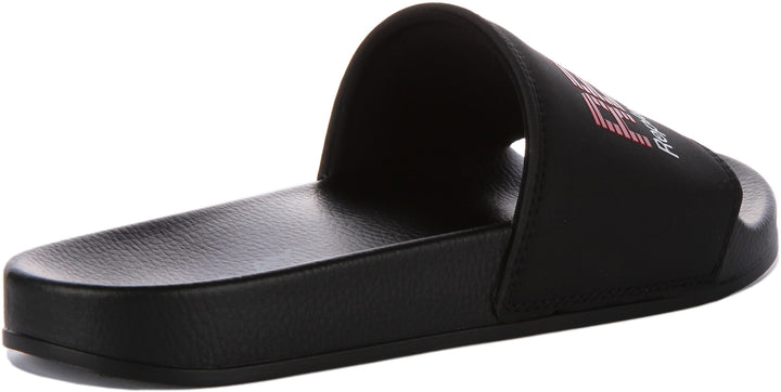 Replay Up Soft Slider In Black Red For Men