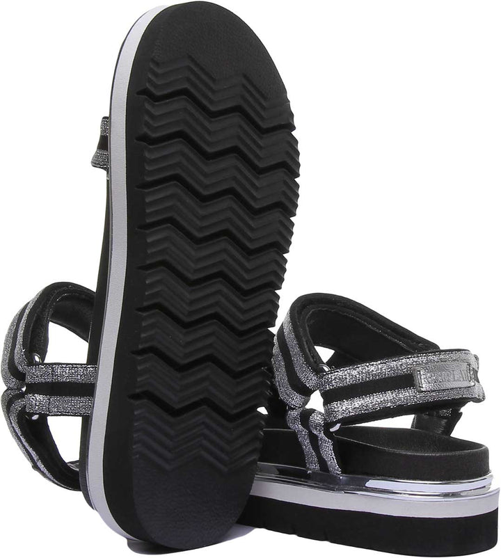 Replay Hyndem Women Sandals In Black Silver