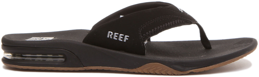 Reef Fanning In Black Silver For Men