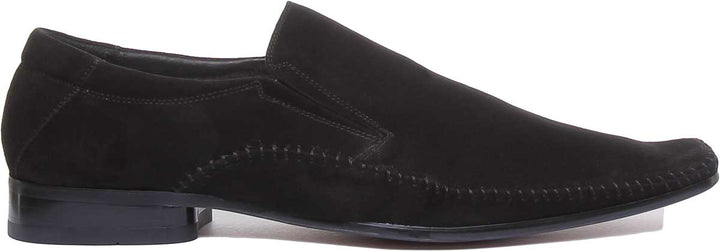 Unbranded A25 181 Herren Wildleder Loafer Schuhe Schwarz