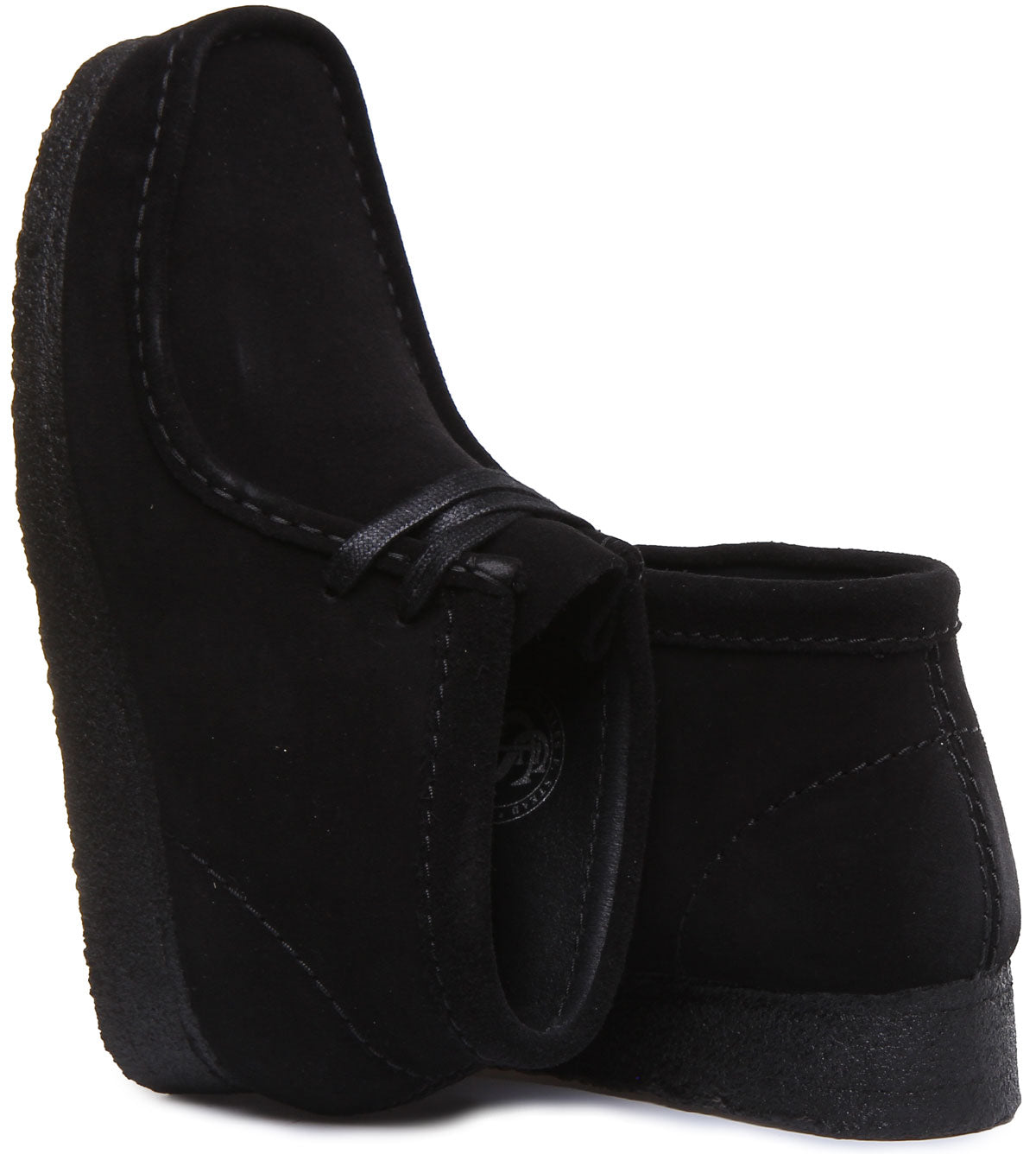 Clarks Originals Wallabee Boot In Black Suede | Lace up Crepe