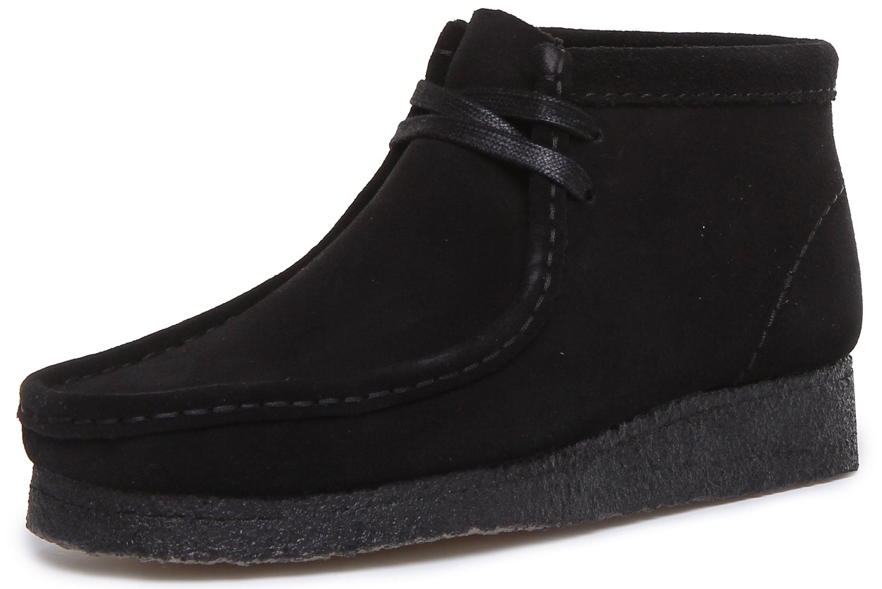 Clarks Originals Wallabee Boot In Black Suede | Lace up Crepe