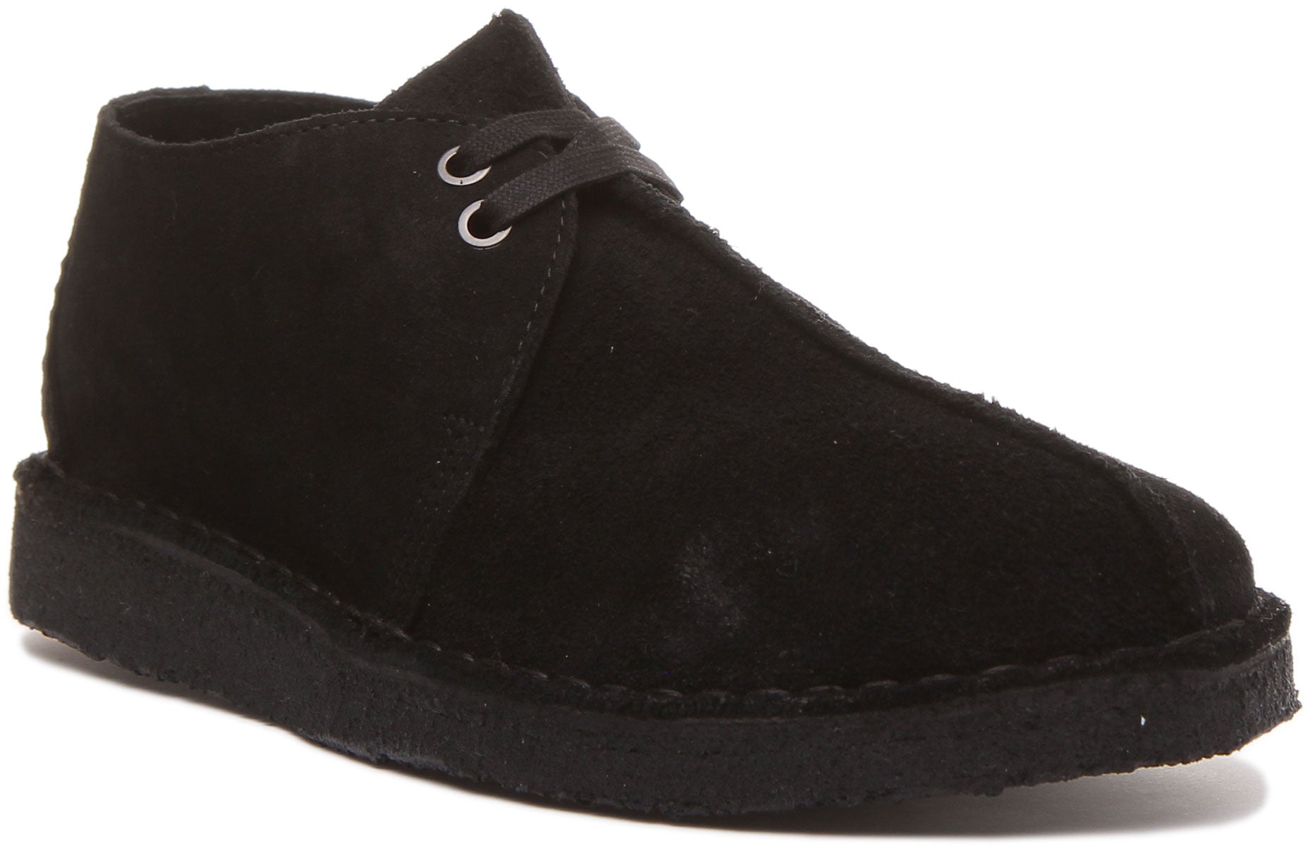 Clarks Originals Desert Trek In Black Suede For Men Suede Boot 4feetshoes