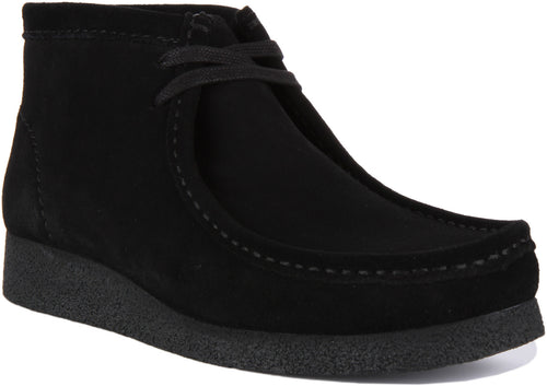 Clarks Originals Wallabee Evo Bota de ante con cordones para hombre en negro