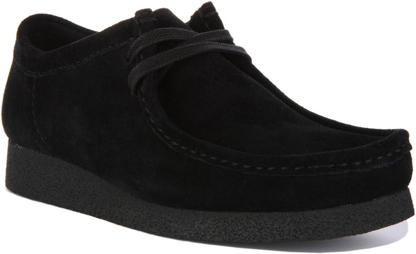 Clarks Wallabee Evo Black Suede For Men | Soft Suede Crepe shoes