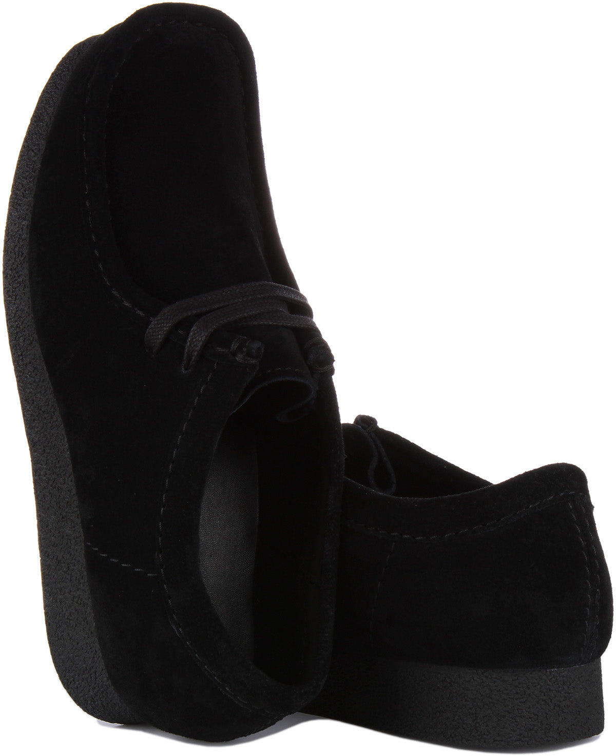 Clarks Wallabee Evo Black Suede For Men | Soft Suede Crepe shoes