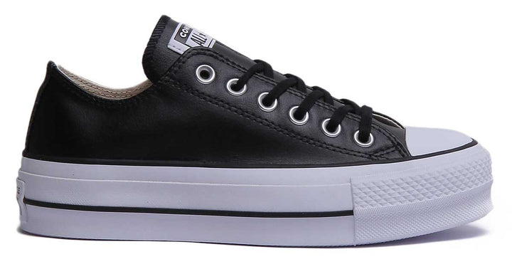 Converse 561681C CT All Star Low Platform Trainer In Black White For Women