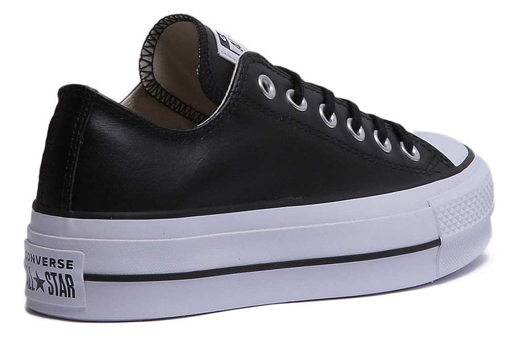 Converse 561681C CT All Star Low Platform Trainer In Black White For Women