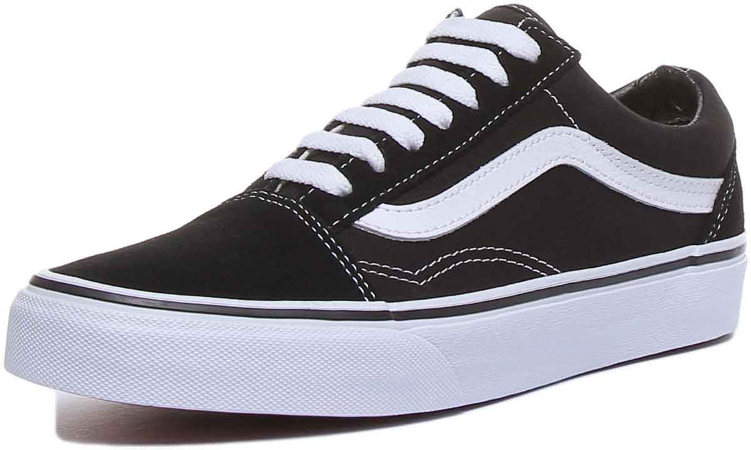 Vans Classic Old Skol In Black White For Women Side Stripe