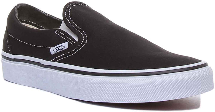 Vans Zapatillas deportivas clásicas para mujer en negro blanco