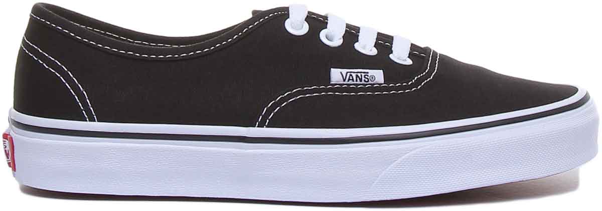 Ladies vans black deals and white