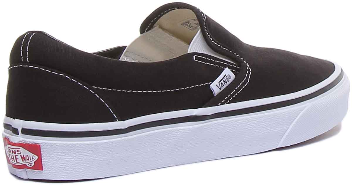 Vans Classic Classic Slipon In Black White For Men Slip On Shoes 4feetshoes