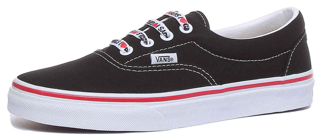 Vans Classic Era I Heart In Black White For Women