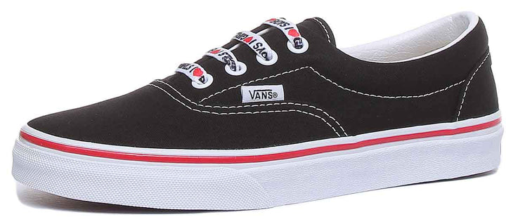 Vans Era I Heart Frauen Klassische Schnürung Turnschuhe Schwarz Weiß