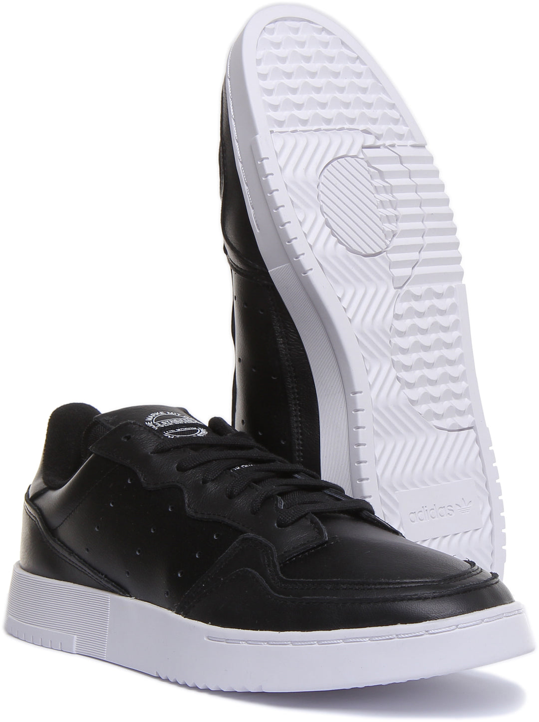 Adidas Supercourt Zapatillas de deporte con cordones inspiradas en el tenis para en negro blanco