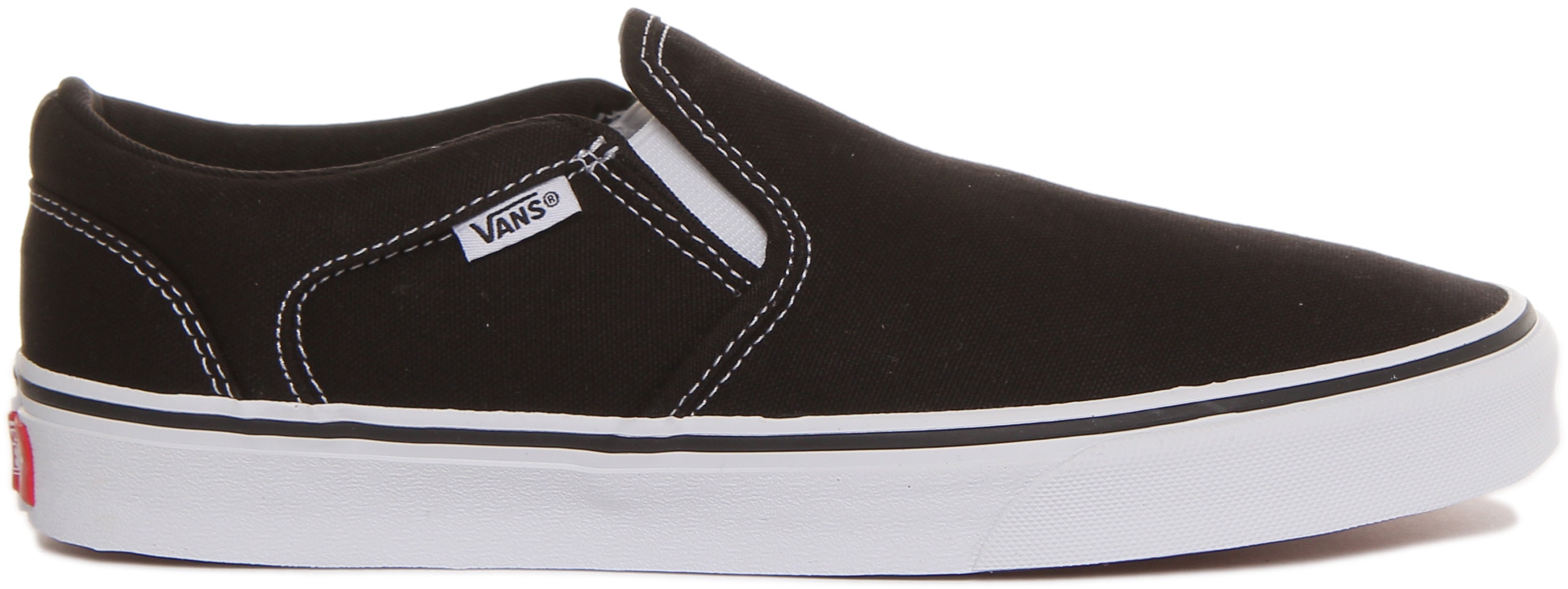 Black asher outlet slip on vans