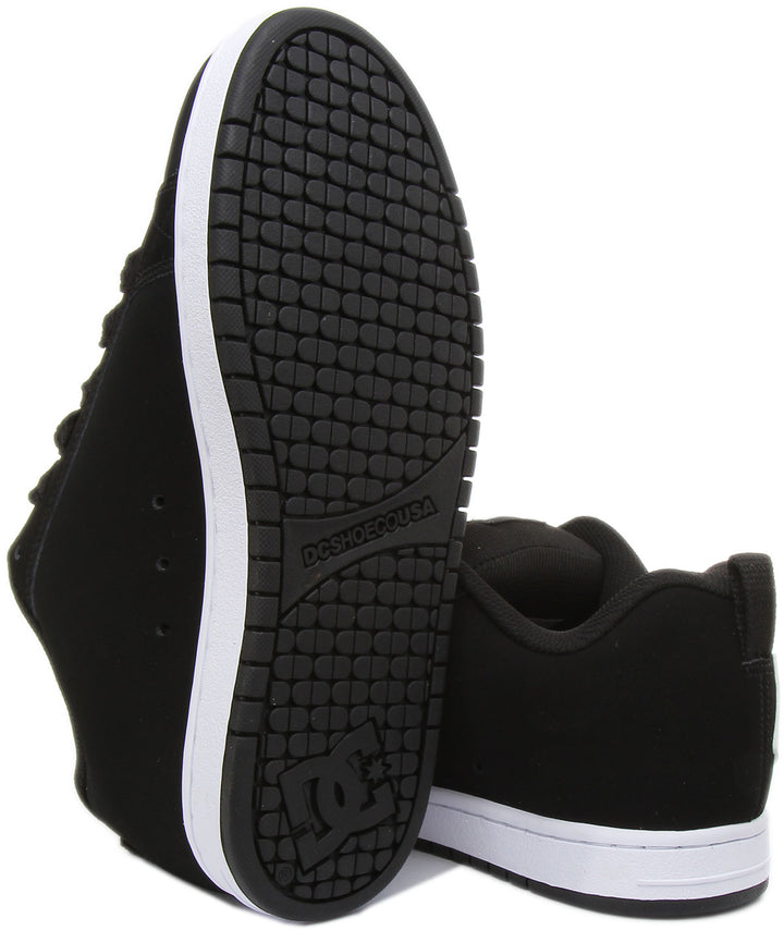 DC Shoes Court Graffik Baskets à lacets pour hommes en noir blanc