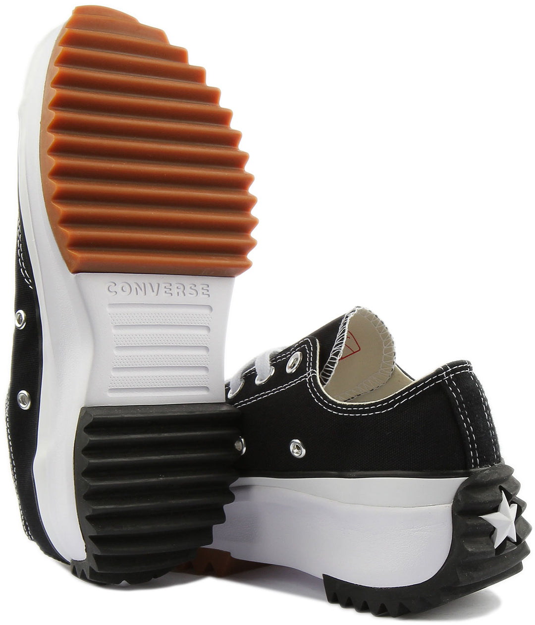 Converse Run Star Hike Ox Zapatillas de lona con cordones para en negro blanco