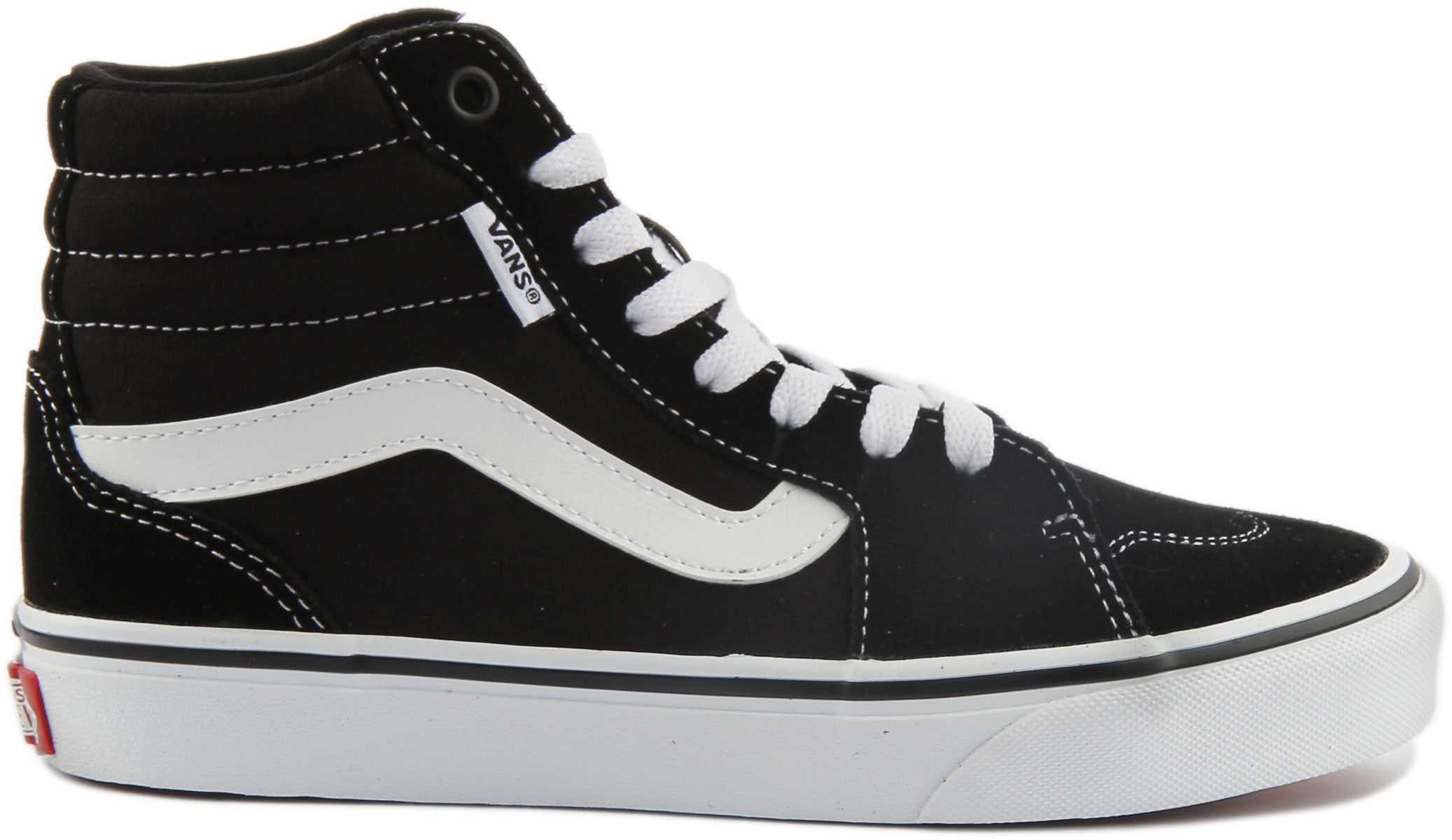 Womens black vans hot sale high tops