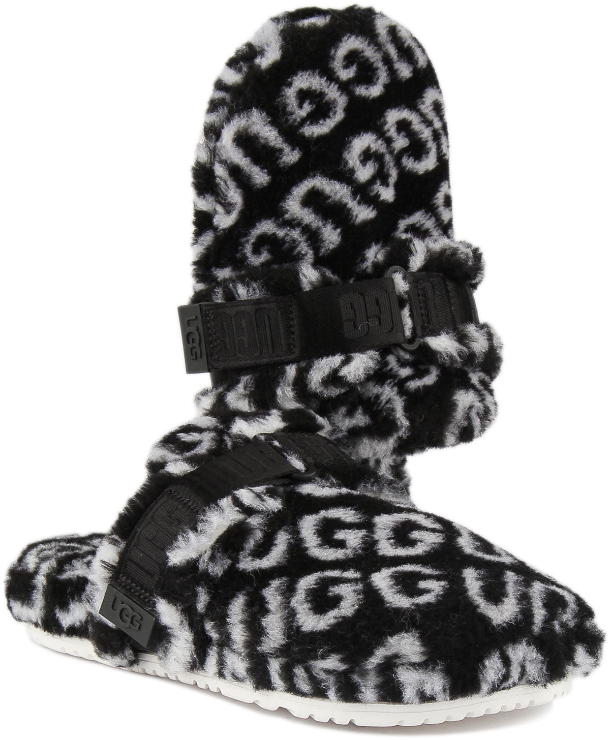 Black fluff uggs hot sale