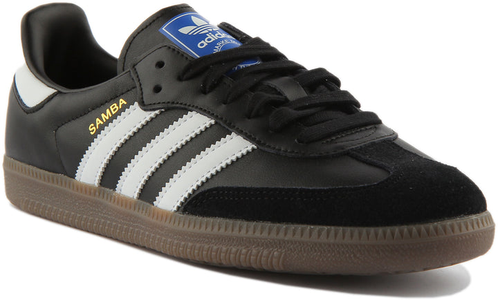 Adidas Samba OG Schnürung Lässige Leder Turnschuhe Schwarz Weiß