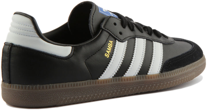 Adidas Samba OG Schnürung Lässige Leder Turnschuhe Schwarz Weiß