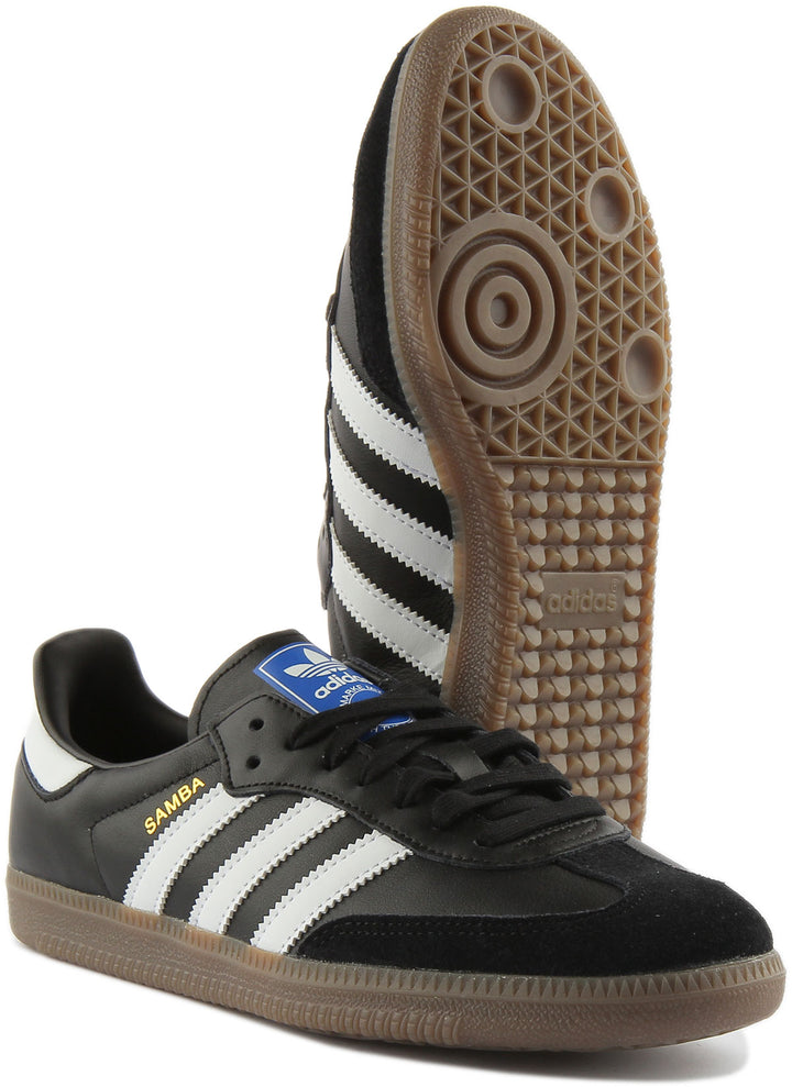 Adidas Samba OG Schnürung Lässige Leder Turnschuhe Schwarz Weiß