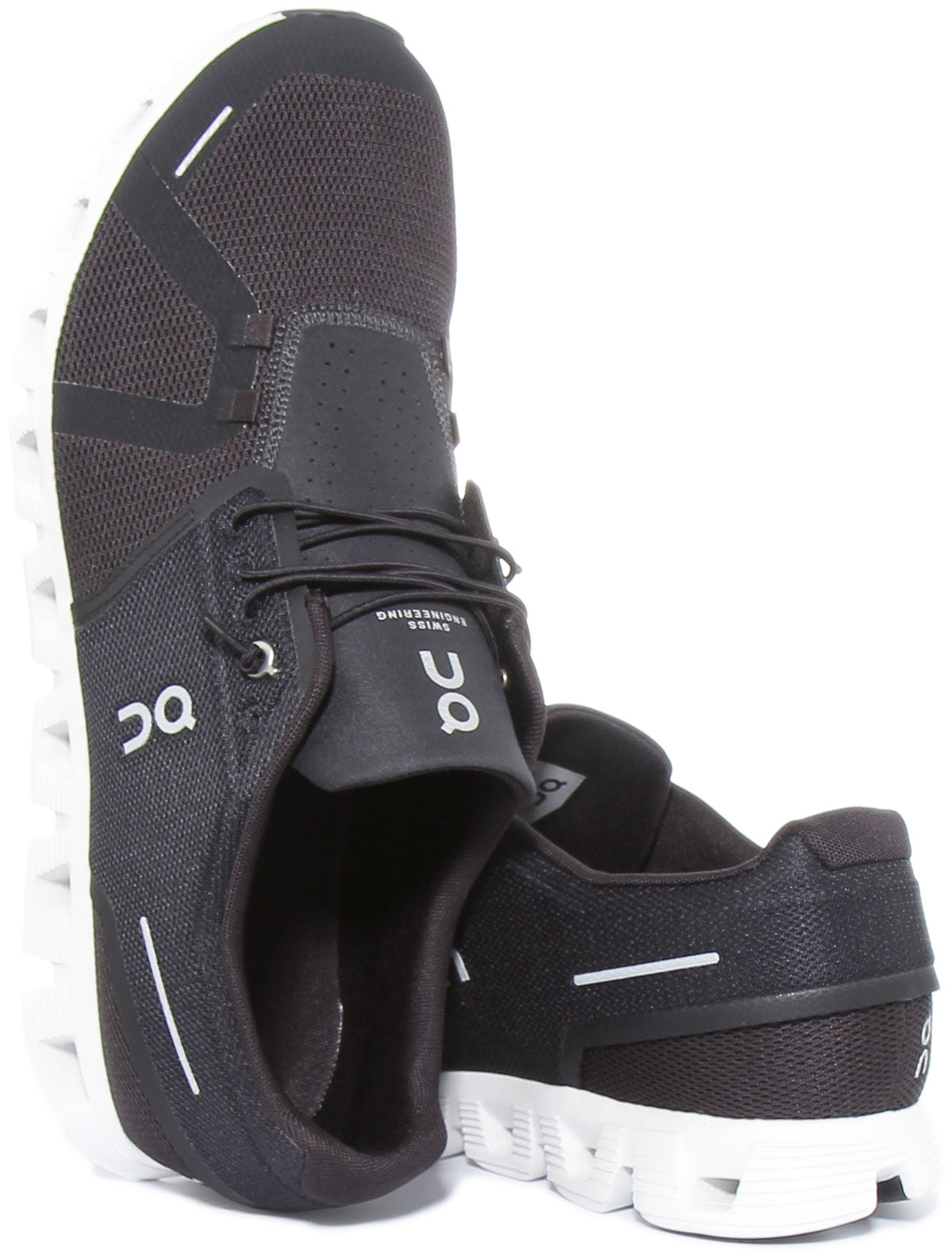 On Running Cloud 5 In Black White | Mens Lace Up Running Shoes