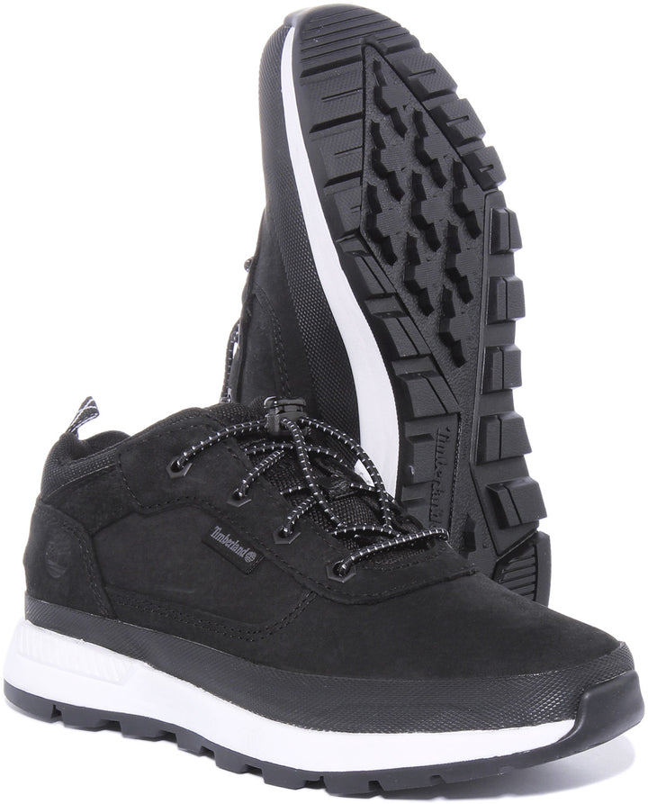 Timberland Field Trekker Low Scarpe da ginnastica in pelle sintetica da giovani in nero bianco