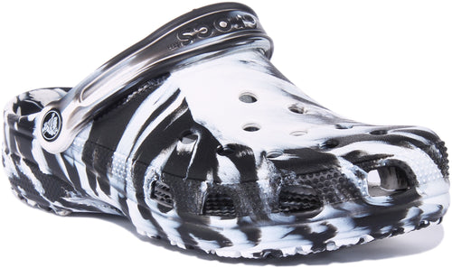 Crocs Classic Marble In Black White