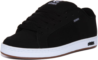 Etnies Kingpin In Black White For Men Padded Leather Skateboard Shoe 4feetshoes