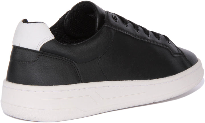 Geox U Magnete G Baskets synthétiques à lacets pour hommes en noir blanc