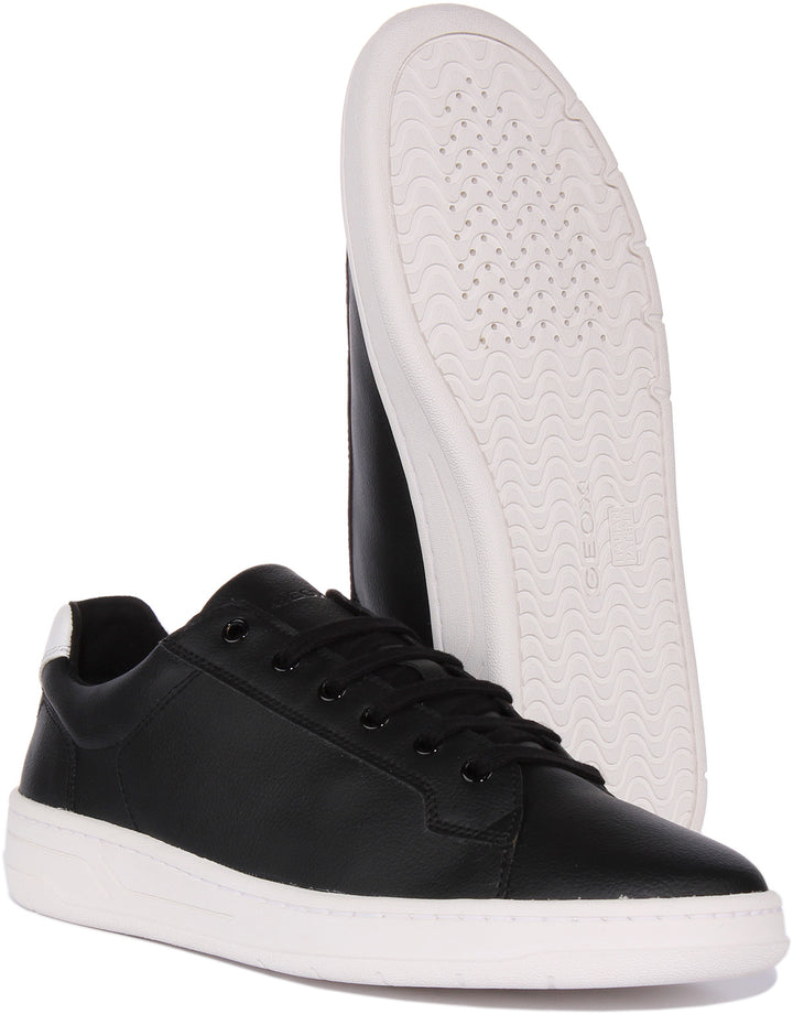 Geox U Magnete G Zapatillas sinteticas con cordones para hombre en negro blanco