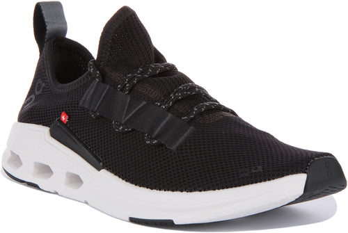 On Running Cloudeasy Zapatillas con cordones de punto para hombre en negro blanco