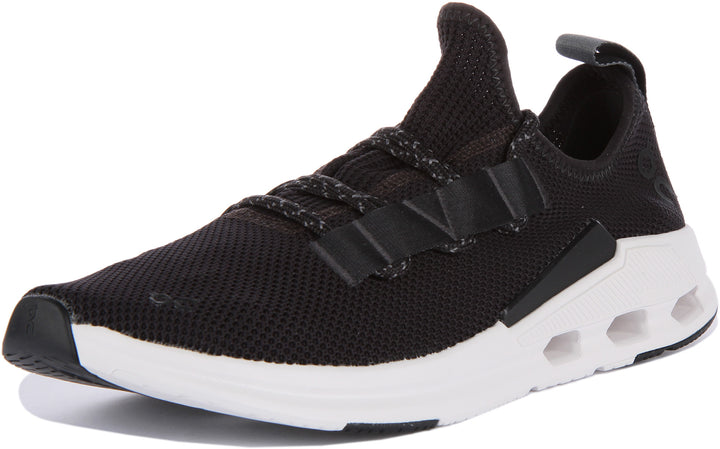 On Running Cloudeasy Zapatillas con cordones de punto para hombre en negro blanco