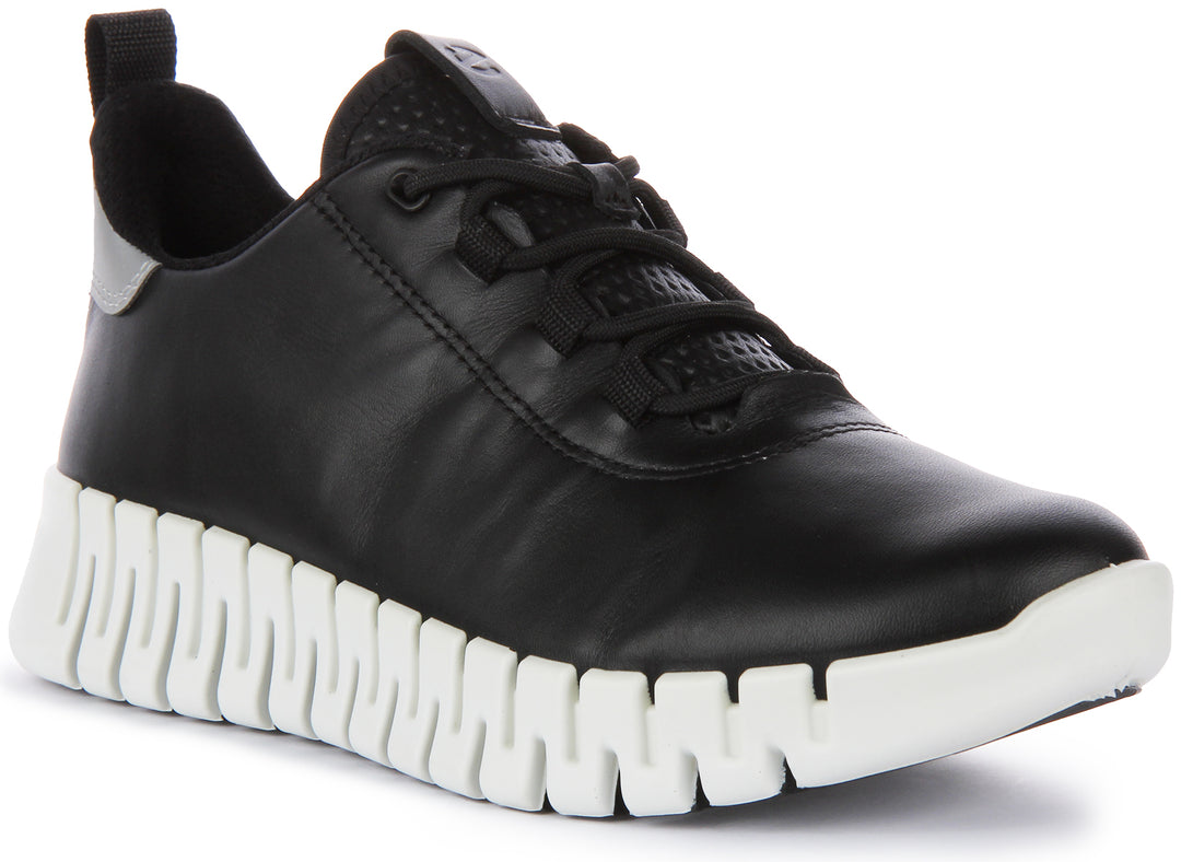 Ecco Gruuv FluidForm In Black White For Women Lightweight