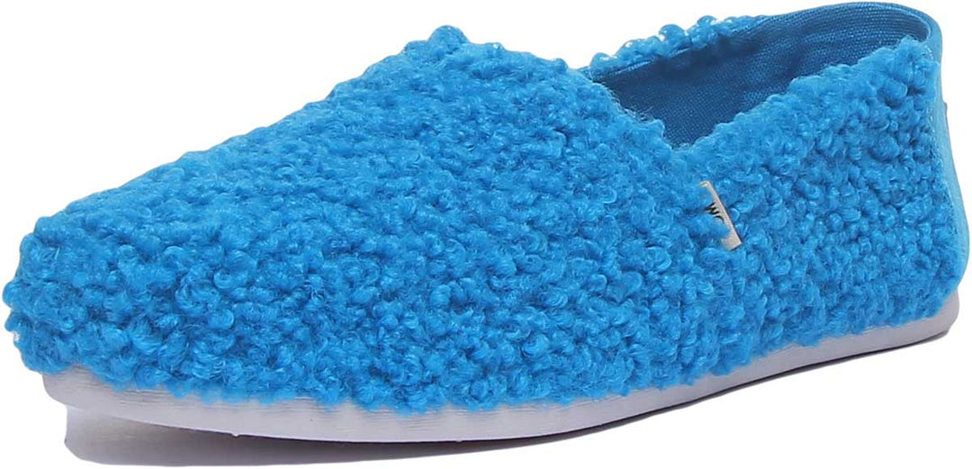 Toms Sesame Street Cookie Monster Zapatillas de deporte de imitación de piel para mujer en azul